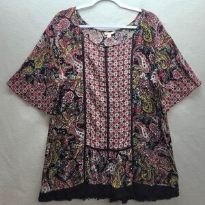 C‎ EST 1946 Paisley Tunic XL Boho Hippie Festival Travel Fairy